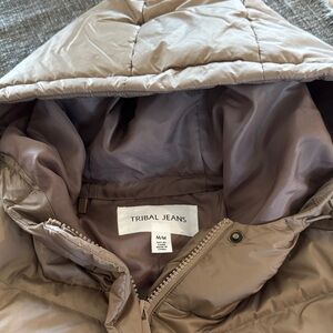Tribal Jeans Tan Puffer Jacket